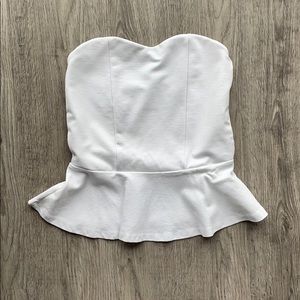 White Sweetheart Tube Top
